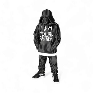 Urban 3D Printed Darth Vader Figurine – Streetwear Hoodie Collectible, Urban Art